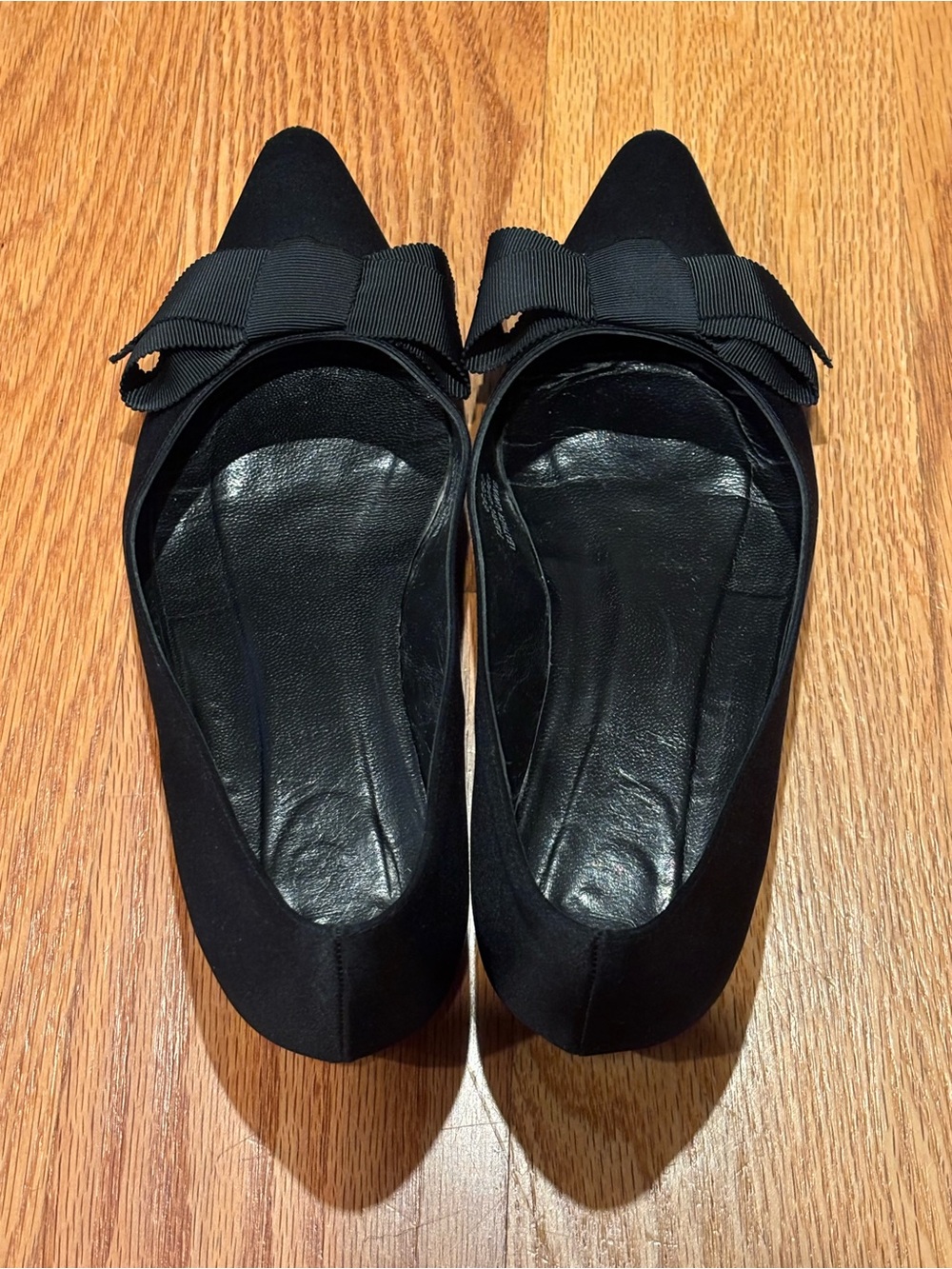 EUC! RARE! J.Crew Satin Big Bow Flats